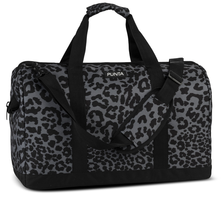 Punta weekend cestovní taška - 27L - černá s leopardím vzorem
