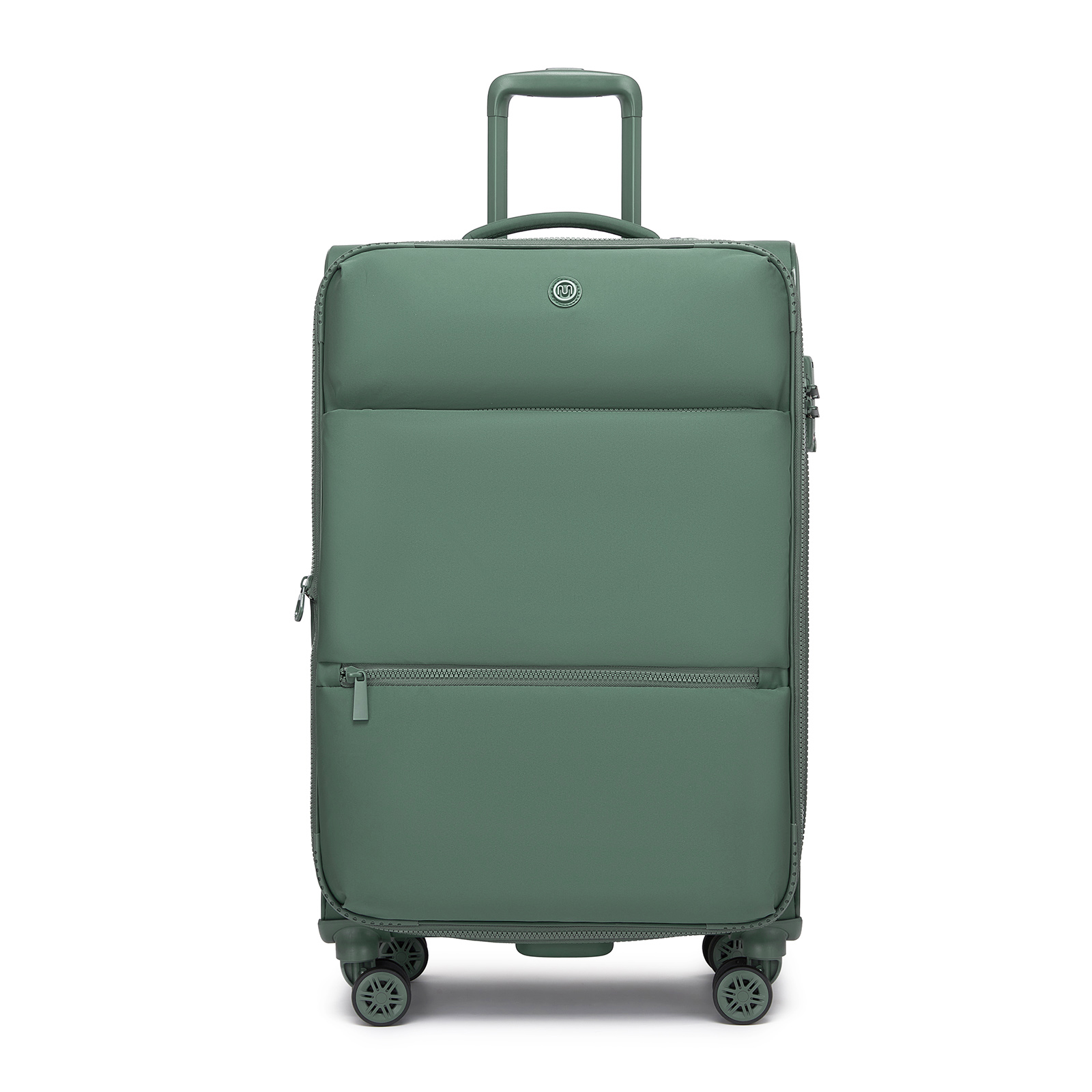 Miss Lulu Lehký softshellový kufr Kono 76,5 L - zelený