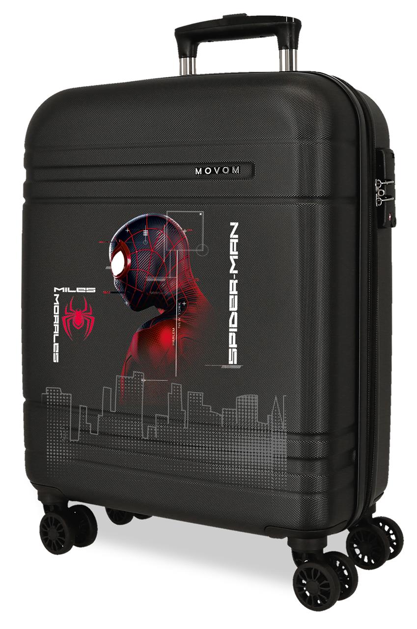 Dětský cestovní ABS kufr Movom Spiderman Technology 37 L - černý