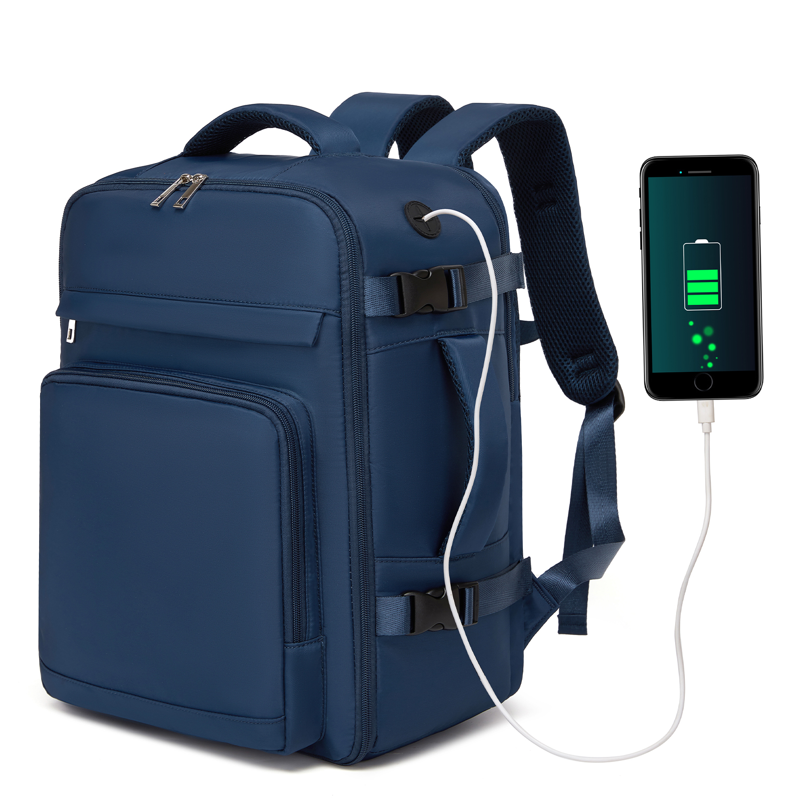 Kabinový cestovní batoh na notebook 15,6" KONO BPK2601 - 24 L - navy