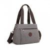 Dámská plátěná multifunkční crossbody taška KONO Saviora - šedá