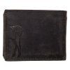 Luxusní kožená peněženka s jelenem - černá
