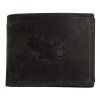 Luxusní kožená peněženka s orlem - černá