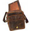 Pánská malá kožená crossbody taška Dargelis Germany - hnědá