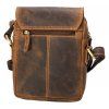 Pánská malá kožená crossbody taška Dargelis Germany - hnědá