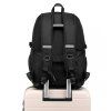 Multifunkční unisex batoh KONO BOND s USB portem - černý - 15L