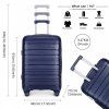 Cestovní kufr na kolečkách Kono Classic Collection - Navy - 77L