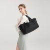 KONO set variabilní cestovní taška a kosmetická taštička - černá - 26L