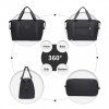 KONO set variabilní cestovní taška a kosmetická taštička - černá - 26L