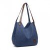 Dámská taška na rameno canvas Kono Saviora - Navy - velikost L