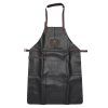 Goodman kožená grilovací zástěra BBQ v dárkové krabičce - černá