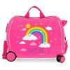 Dětský kufřík na kolečkách - odražedlo - RAINBOW ALWAYS SMILE - 34L