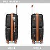 KONO travel set kufrů polypropylén - 36L, 60L, 92L - černá