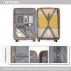 KONO travel set kufrů polypropylén - 36L, 60L, 92L - černá