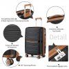 KONO travel set kufrů polypropylén - 36L, 60L, 92L - černá