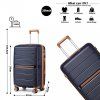 KONO travel set kufrů polypropylén - 36L, 60L, 92L - navy