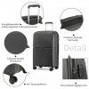KONO travel set kufrů polypropylén - 40L, 68L, 97L - černý