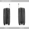 KONO travel set kufrů polypropylén - 40L, 68L, 97L - černý