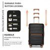 KONO British Traveller kabinové zavazadlo polypropylen - černá - 36L