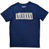 Nirvana Unisex bavlněné tričko : Box Logo - modré