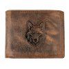 Luxusní kožená peněženka VLK - hnědá