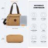 Dámská plátěná multifunkční crossbody taška KONO Saviora - hnědá