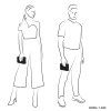 Hide & Stitches Japura unisex taška na zápěstí - černá