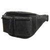 Hide & Stitches Idaho kožená unisex ledvinka - černá