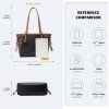 Miss Lulu elegantní kabelka s monogramovým vzorem - černo hnědá