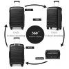 KONO set 4 kufrů Classic Collection - černá -12L/39L/70L/103L