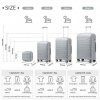KONO set 4 kufrů Classic Collection - šedá -12L/39L/70L/103L