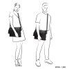 Hide & Stitches Japura kožená unisex taška na rameno - černá