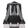 KONO multifunkční batoh s USB portem Richie Small - šedá - 17 L