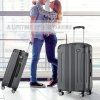Sada 3 cestovních kufrů na kolečkách Kono ABS - šedá - 41/78/102L