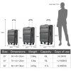 British Traveller set 3 kufrů s TSA zámkem 40/75/117L - šedá