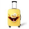 Elastický obal na kufr Crazy Face 10 - světle žlutý