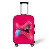 Elastický obal na kufr Crazy Face 13 - tmavě růžový