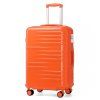 British Traveller odolný kufr ABS a PC - oranžový - 70L