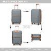 KONO travel set kufrů polypropylén - 36L, 60L, 92L - šedo-hnědá