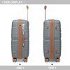 KONO travel set kufrů polypropylén - 36L, 60L, 92L - šedo-hnědá
