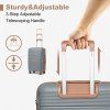 KONO travel set kufrů polypropylén - 36L, 60L, 92L - šedo-hnědá