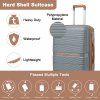 KONO travel set kufrů polypropylén - 36L, 60L, 92L - šedo-hnědá