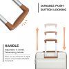 Kono 3dílná lehká sada kufrů z ABS Hardshell - béžovohnědá - 38L/71L/100L