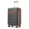 Sada 3 cestovních ABS+PC kufrů Kono 33L/57L/87L - šedo hnědá