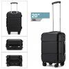 Kabinový ABS kufr KONO s TSA zámkem - 33L - černá
