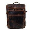 Batoh pravá kůže velký - 16L - hnědý