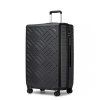 Velký skořepinový kufr 85 L - Geometrický vzor -  ABS+PC - Supercase - černý