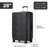 Velký skořepinový kufr 85 L - Geometrický vzor -  ABS+PC - Supercase - černý