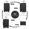 Velký skořepinový kufr 85 L - Geometrický vzor -  ABS+PC - Supercase - černý
