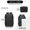 Kabinový batoh s USB a Type-C portem 25 L - KONO - černý